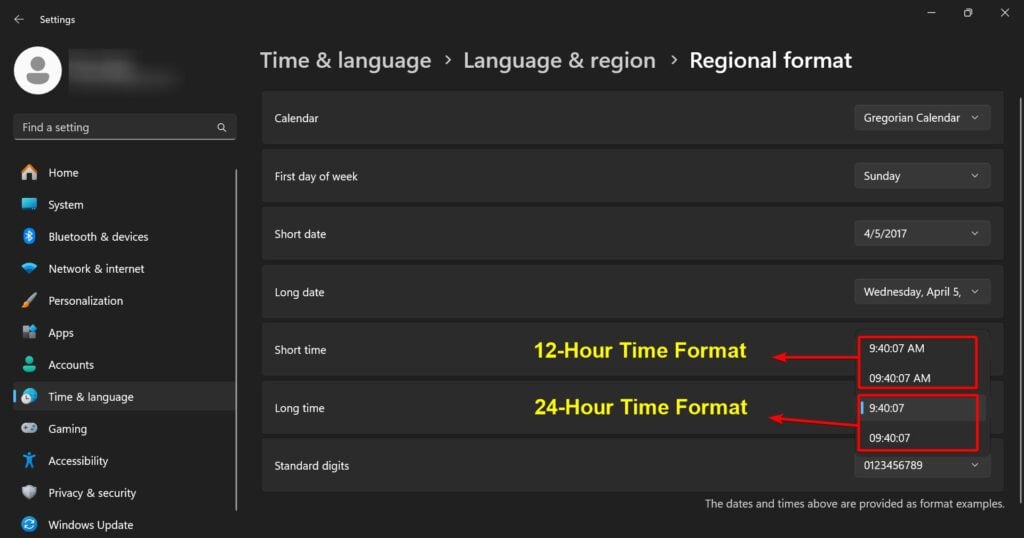 24-Hour and 12-Hour Time Formats