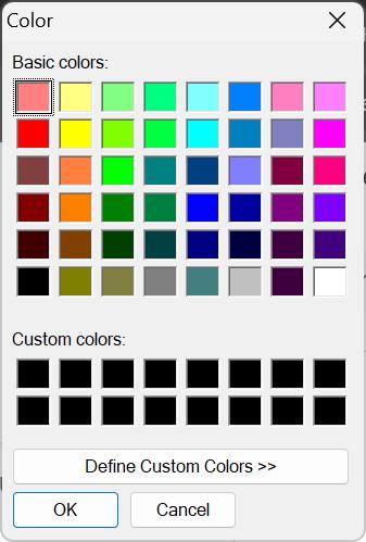 Default Color presets of Core Temp