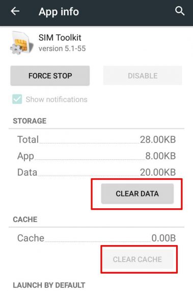 Clear Data and Cache of SIM Toolkit Application
