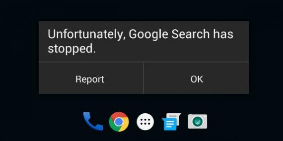 how to fix Google Search has stopped working error
