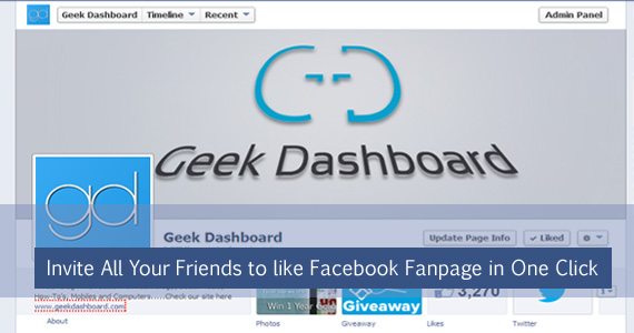How to Invite All Your Friends to like Facebook Fanpage in One Click