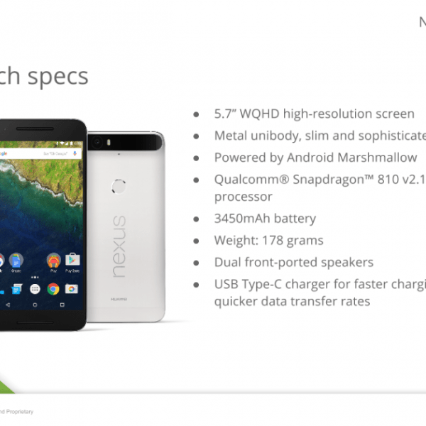 Huawei Nexus 6P Specifications