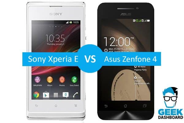 Sony Xperia E Vs Asus Zenfone 4 Comparison