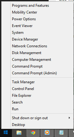 start menu in windows 8