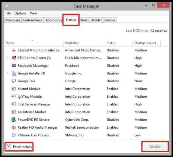Startup Applications in Windows 8