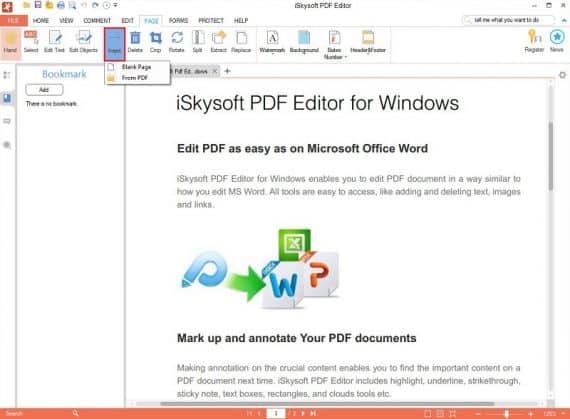 iSkysoft PDF Editor Add Pages Feature