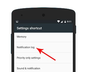 Pick Notification Log to add new widget