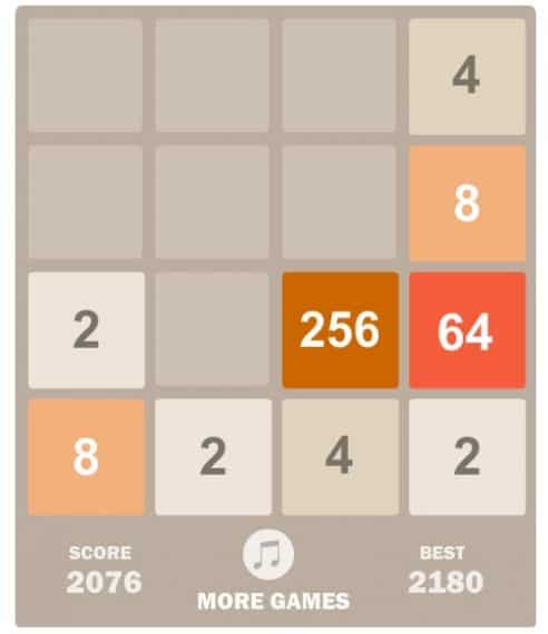 2048 browser game
