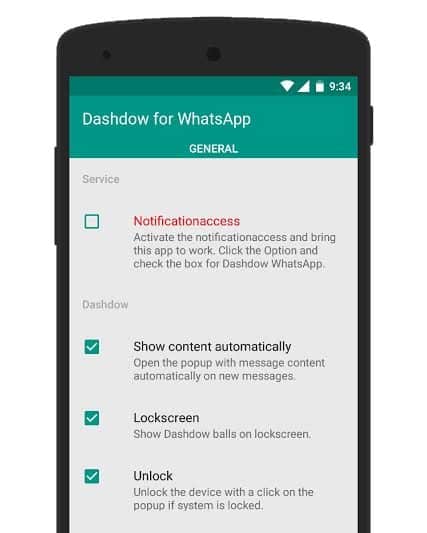 Enable Chat heads for WhatsApp