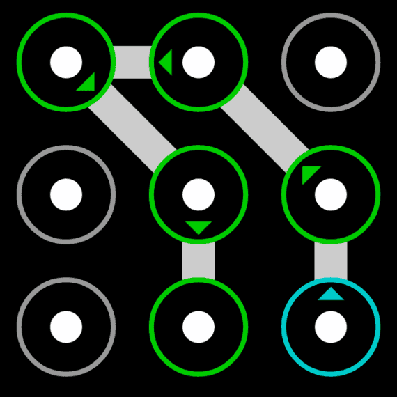 simple yet complex pattern locks ideas using 6 dots