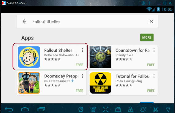 fallout shelter for PC using dorid4x