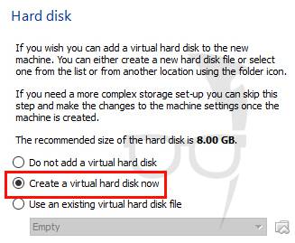 Select Hard disk