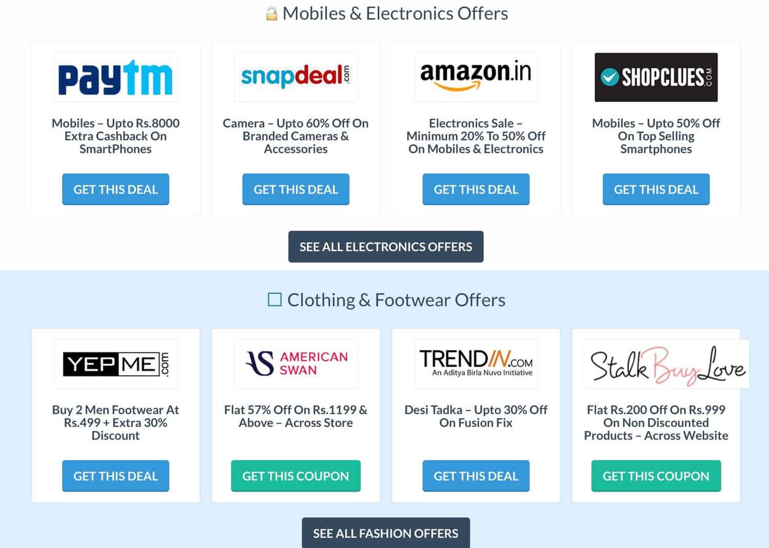 Best online shopping deals