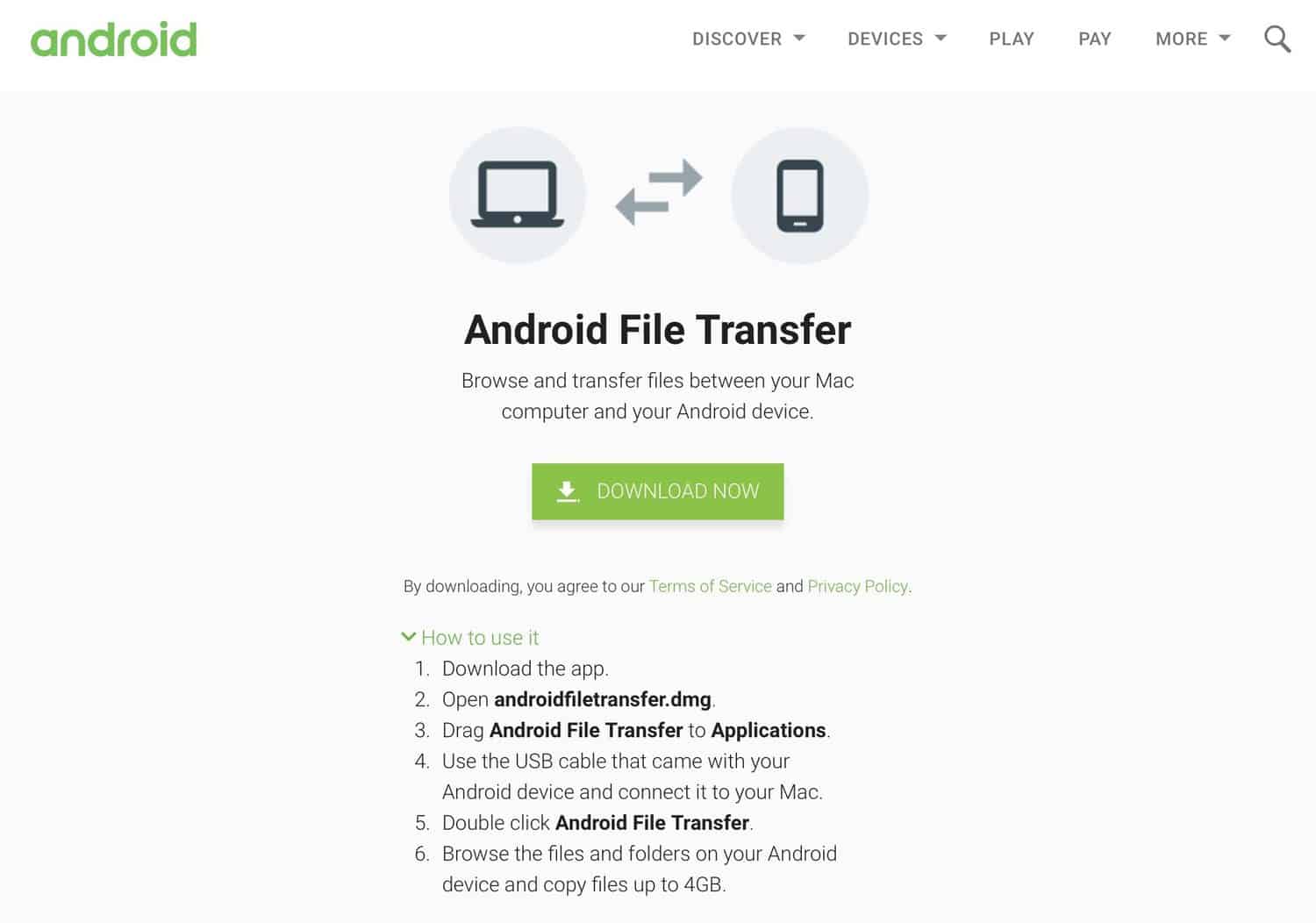 android file transfer could not connect