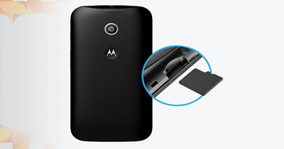 micro SD slot in moto E