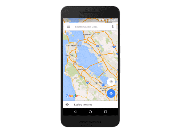 offline search feature in Google Android maps