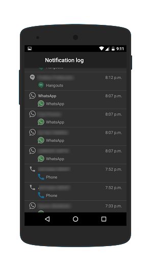 see notifications log