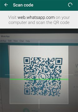 scan qr code to use whatsapp desktop app