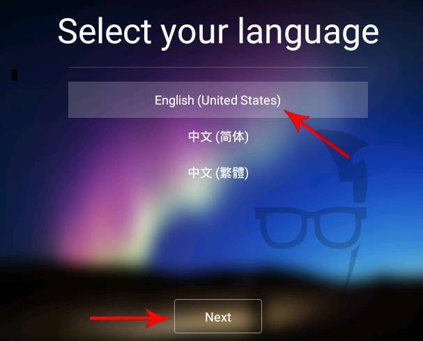 Select your Remix OS language