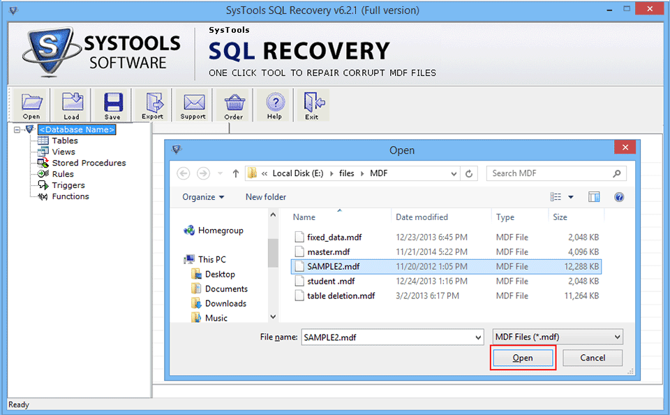 Database файл. Файл SQL. Systools SQL Recovery. Открыть MDF файл. How to open SQL.