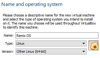 Remix OS virtual machine